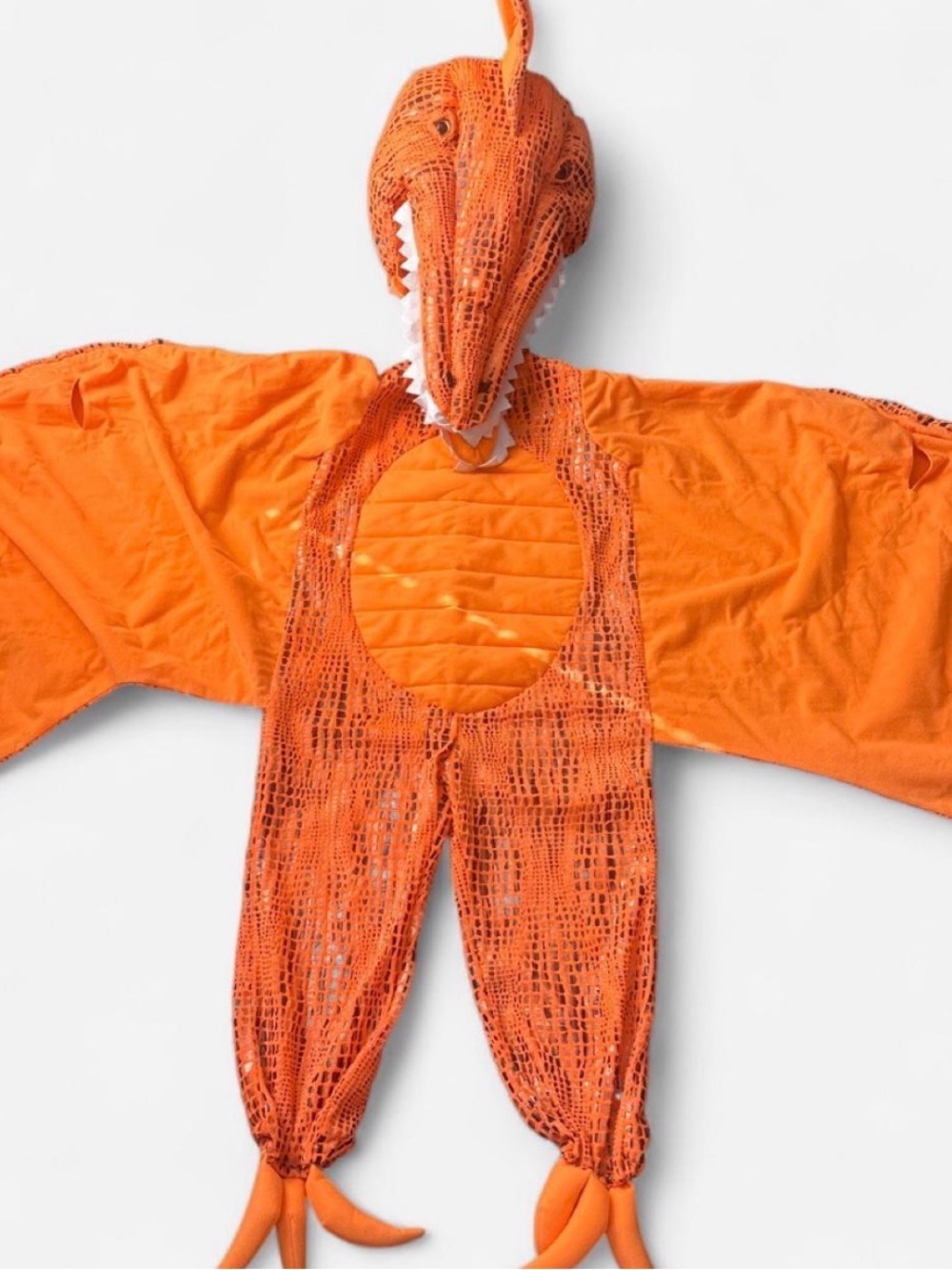 Pottery Barn Kids Light-Up Pterodactyl Dinosaur Costume Orange 4-6 4-6Y